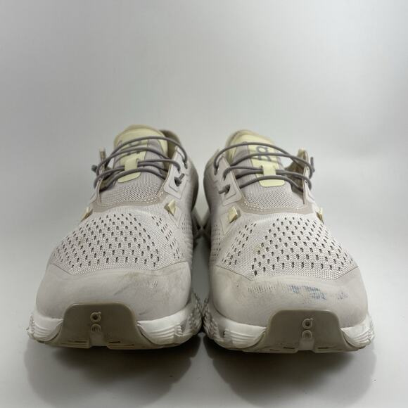 On Cloud 5 Coast Running Shoes Womens Size 10 White Beige Athletic Slip On - Picture 2 of 9